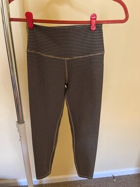 YPB Abercrombie Houndstooth Leggings - Black and Tan